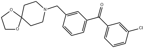 3-CHLORO-3'-[8-(1,4-DIOXA-8-AZASPIRO[4.5]DECYL)METHYL]BENOZPHENONE Struktur