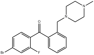 4-BROMO-2-FLUORO-2'-(4-METHYLPIPERAZINOMETHYL) BENZOPHENONE Struktur