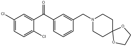 2,5-DICHLORO-3'-[8-(1,4-DIOXA-8-AZASPIRO[4.5]DECYL)METHYL]BENZOPHENONE Struktur