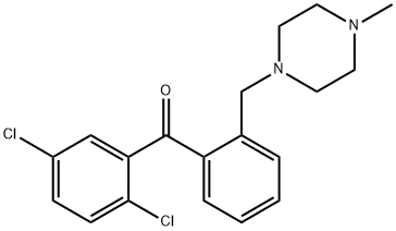 2,5-DICHLORO-2'-(4-METHYLPIPERAZINOMETHYL) BENZOPHENONE Struktur