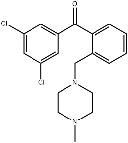 3,5-DICHLORO-2'-(4-METHYLPIPERAZINOMETHYL) BENZOPHENONE Struktur