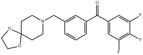 3'-[8-(1,4-DIOXA-8-AZASPIRO[4.5]DECYL)METHYL]-3,4,5-TRIFLUOROBENZOPHENONE Struktur