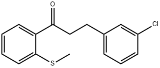 3-(3-CHLOROPHENYL)-2'-THIOMETHYLPROPIOPHENONE Struktur