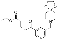 ETHYL 5-[3-[8-(1,4-DIOXA-8-AZASPIRO[4.5]DECYL)METHYL]PHENYL]-5-OXOVALERATE Struktur