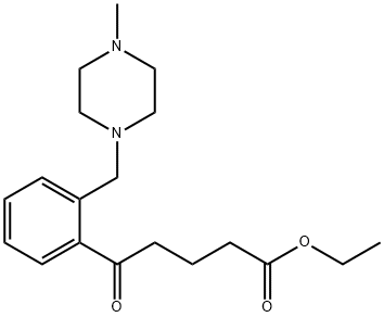 ETHYL 5-[2-(4-METHYLPIPERAZINOMETHYL)PHENYL]-5-OXOVALERATE Struktur