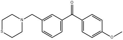 4'-METHOXY-3-THIOMORPHOLINOMETHYL BENZOPHENONE Struktur