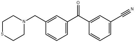 3-CYANO-3'-THIOMORPHOLINOMETHYL BENZOPHENONE Struktur