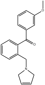 3'-METHOXY-2-(3-PYRROLINOMETHYL) BENZOPHENONE Struktur