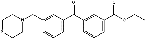 3-CARBOETHOXY-3'-THIOMORPHOLINOMETHYL BENZOPHENONE Struktur