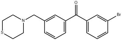 3-BROMO-3'-THIOMORPHOLINOMETHYL BENZOPHENONE Struktur