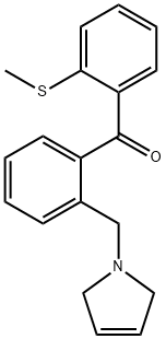 2-(3-PYRROLINOMETHYL)-2'-THIOMETHYLBENZOPHENONE Struktur