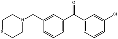 3-CHLORO-3'-THIOMORPHOLINOMETHYL BENZOPHENONE Struktur