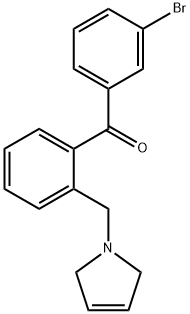 3'-BROMO-2-(3-PYRROLINOMETHYL) BENZOPHENONE Struktur