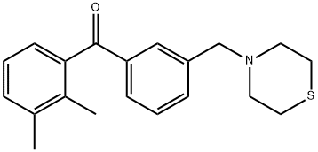 2,3-DIMETHYL-3'-THIOMORPHOLINOMETHYL BENZOPHENONE Struktur