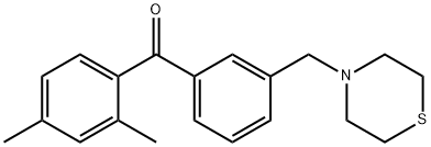 2,4-DIMETHYL-3'-THIOMORPHOLINOMETHYL BENZOPHENONE Struktur