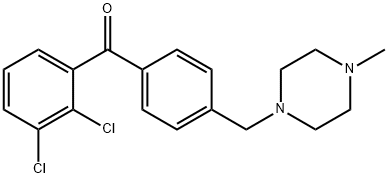 2,3-DICHLORO-4'-(4-METHYLPIPERAZINOMETHYL) BENZOPHENONE Struktur