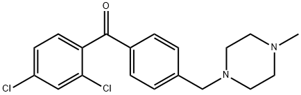 2,4-DICHLORO-4'-(4-METHYLPIPERAZINOMETHYL) BENZOPHENONE Struktur