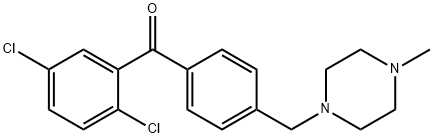 2,5-DICHLORO-4'-(4-METHYLPIPERAZINOMETHYL) BENZOPHENONE Struktur