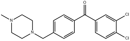 3,4-DICHLORO-4'-(4-METHYLPIPERAZINOMETHYL) BENZOPHENONE Struktur