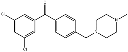 3,5-DICHLORO-4'-(4-METHYLPIPERAZINOMETHYL) BENZOPHENONE Struktur