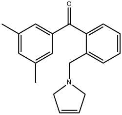 3,5-DIMETHYL-2'-(3-PYRROLINOMETHYL) BENZOPHENONE Struktur