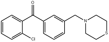 2-CHLORO-3'-THIOMORPHOLINOMETHYL BENZOPHENONE Struktur