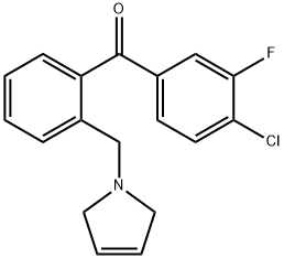 4-CHLORO-3-FLUORO-2'-(3-PYRROLINOMETHYL) BENZOPHENONE Struktur