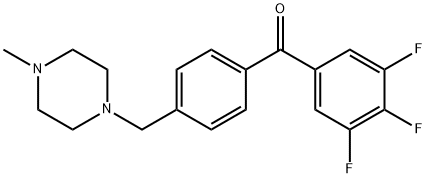 4'-(4-METHYLPIPERAZINOMETHYL)-3,4,5-TRIFLUOROBENZOPHENONE Struktur