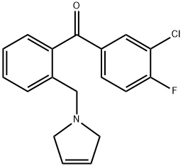 3-CHLORO-4-FLUORO-2'-(3-PYRROLINOMETHYL) BENZOPHENONE Struktur