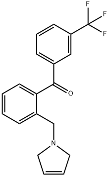 2-(3-PYRROLINOMETHYL)-3'-TRIFLUOROMETHYLBENZOPHENONE Struktur