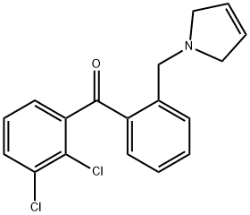 2,3-DICHLORO-2'-(3-PYRROLINOMETHYL) BENZOPHENONE Struktur