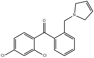 2,4-DICHLORO-2'-(3-PYRROLINOMETHYL) BENZOPHENONE Struktur