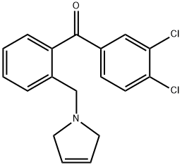 3,4-DICHLORO-2'-(3-PYRROLINOMETHYL) BENZOPHENONE Struktur