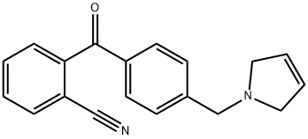 2-CYANO-4'-(3-PYRROLINOMETHYL) BENZOPHENONE Struktur