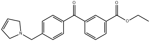 3-CARBOETHOXY-4'-(3-PYRROLINOMETHYL) BENZOPHENONE Struktur