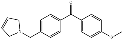 4-(3-PYRROLINOMETHYL)-4'-THIOMETHYLBENZOPHENONE Struktur