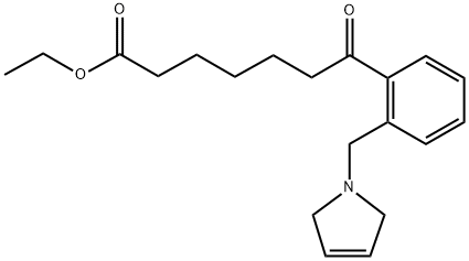 ETHYL 7-OXO-7-[2-(3-PYRROLINOMETHYL)PHENYL]HEPTANOATE Struktur