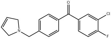 3-CHLORO-4-FLUORO-4'-(3-PYRROLINOMETHYL) BENZOPHENONE Struktur