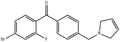 4-BROMO-2-FLUORO-4'-(3-PYRROLINOMETHYL) BENZOPHENONE Struktur