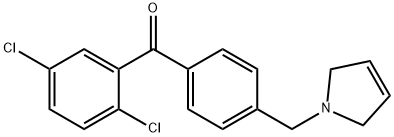 2,5-DICHLORO-4'-(3-PYRROLINOMETHYL) BENZOPHENONE Struktur