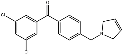 3,5-DICHLORO-4'-(3-PYRROLINOMETHYL) BENZOPHENONE Struktur