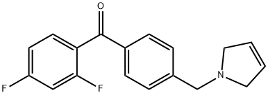 2,4-DIFLUORO-4'-(3-PYRROLINOMETHYL) BENZOPHENONE Struktur