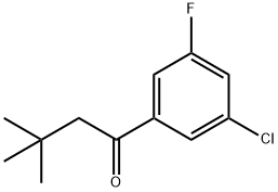 3'-CHLORO-3,3-DIMETHYL-5'-FLUOROBUTYROPHENONE Struktur