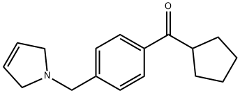 CYCLOPENTYL 4-(3-PYRROLINOMETHYL)PHENYL KETONE Struktur