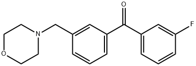 3-FLUORO-3'-MORPHOLINOMETHYL BENZOPHENONE Struktur