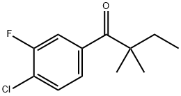 4'-CHLORO-2,2-DIMETHYL-3'-FLUOROBUTYROPHENONE Struktur