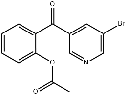 3-(2-ACETOXYBENZOYL)-5-BROMOPYRIDINE Struktur