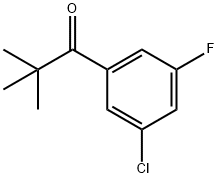 3'-CHLORO-2,2-DIMETHYL-5'-FLUOROPROPIOPHENONE Struktur