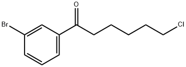 1-(3-BROMOPHENYL)-6-CHLORO-1-OXOHEXANE Struktur