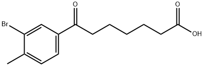 7-(3-BROMO-4-METHYLPHENYL)-7-OXOHEPTANOIC ACID Struktur